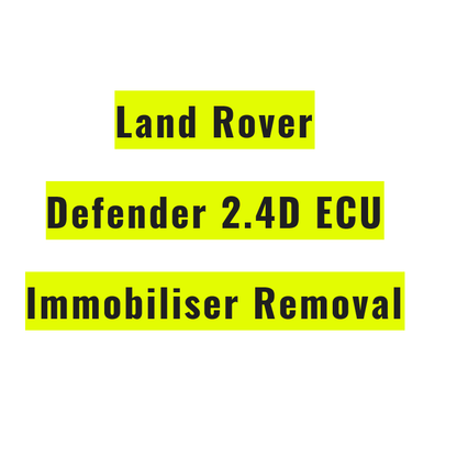 Land Rover - Defender 2.4D PUMA Visteon DCU 106 - ECU Immobiliser Removal Service