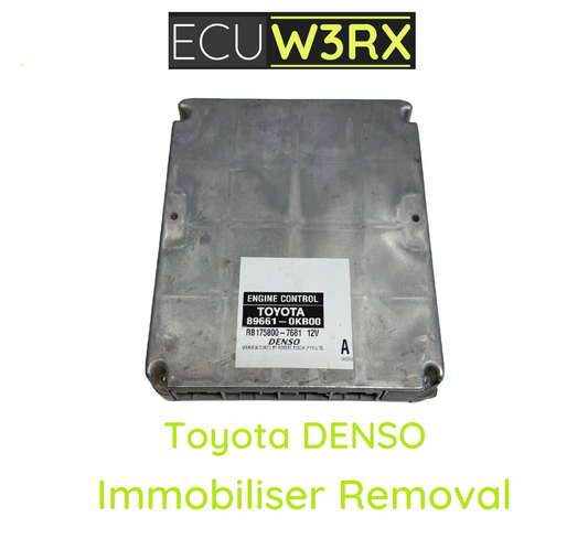 Toyota Denso 89661-xxxxx - Immobiliser Removal Service